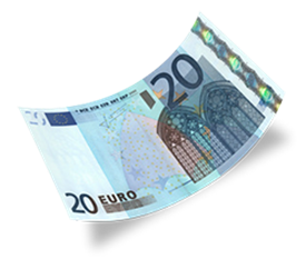 Foto eines 20 Euro Geldscheins